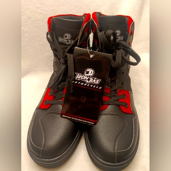 NWT Iron Jais Rubber Sole Protective Motorcycle Shoes Sz 9.5 - Picture 2 of 9